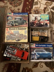 Vintage Model Car Kits, Junk Yard Lot For Restoration Or Parts S/P - Picture 1 of 18