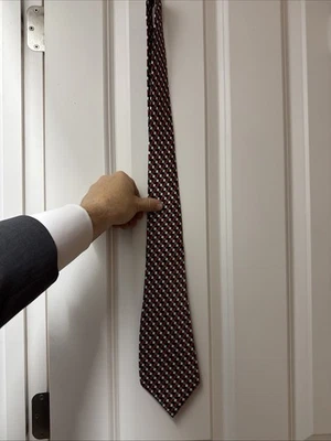 Corbata vintage Burberrys para hombre 100 % seda hecha en Inglaterra - parte inferior acampanada 4 pulgadas Foto 1 de 4