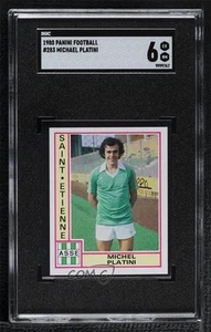 1980 Panini Football 80 Blue Back Michel Platini #283 SGC 6 - Picture 1 of 3