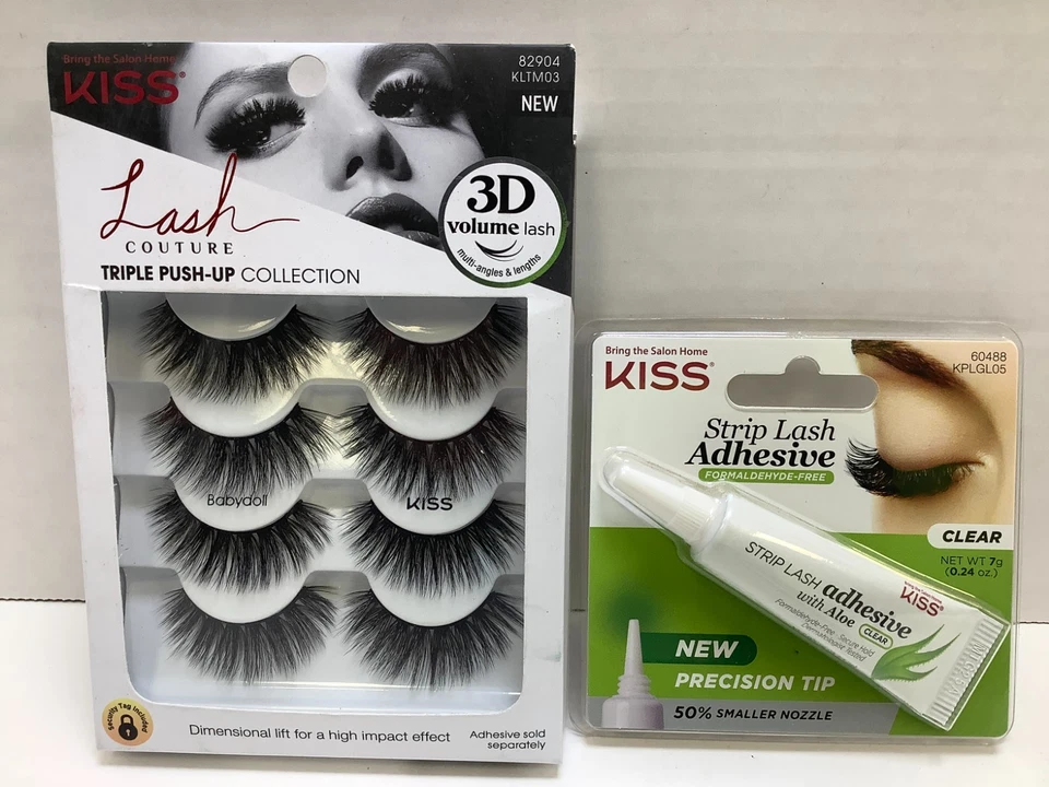 KISS Products Lash Couture 3D Push-Up False Eyelashes Babydoll 4ct -