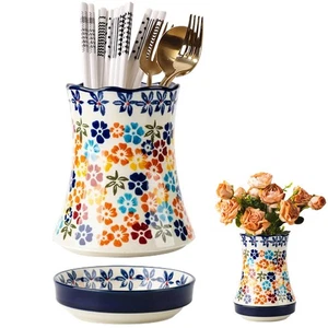 Ceramic Kitchen Utensil Holder Multi-functional Large Capacity Utensil Storag... - Picture 1 of 6