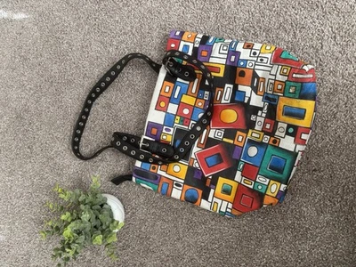Seventh Avenue Geometric Tote Handbag Purse Rainbow - Image 1 of 4