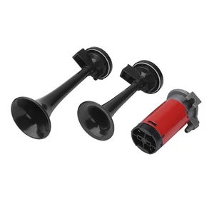 Ι 12V Car Motorcycle Dual Trumpet Air Horn Speaker 120dB Loud Sound For 12V Car - Picture 1 of 11