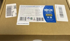 Tripp Lite B132-004-2 4-Port VGA over CAT5/CAT6 Extender Splitter new - Picture 1 of 1