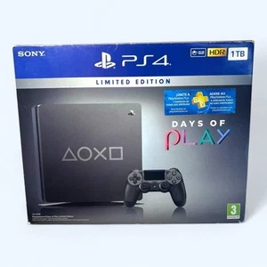 SONY PLAYSTATION 4 PS4 SLIM 1TB DAYS OF PLAY GREY CONSOLE SCATOLA CONTROLLER - Imagen 1 de 24