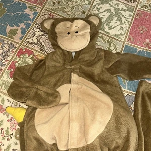 Old Navy Monkey Costume Banana Soft Fleece 2-Piece Baby Toddler 12-24 Months - Picture 1 of 8