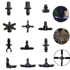 Various Garden Irrigation Watering Barb Tee Connectors Fit 4mm/7mm Hose Tube - Imagen 1 de 32