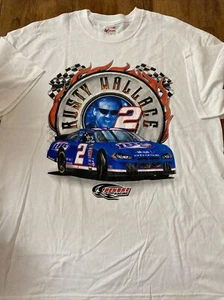 Rusty Wallace Chase Authentics Tee Large #2 Double Sided Miller Lite NWOT - Picture 1 of 3