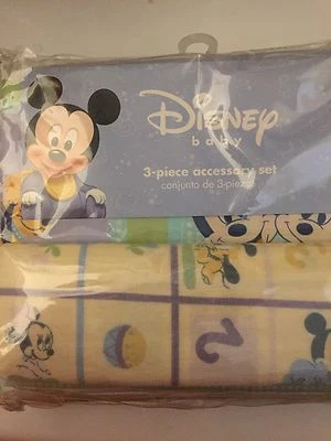 Nuevo DISNEY Bebé 3 Piezas Mickey Mouse Juego de Accesorios Foto 1 de 4
