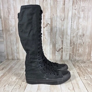 Converse All Star kniehohe Schnürschuhe Sneaker Stiefel durchgehender Reißverschluss schwarz Damen 6 - Bild 1 von 8