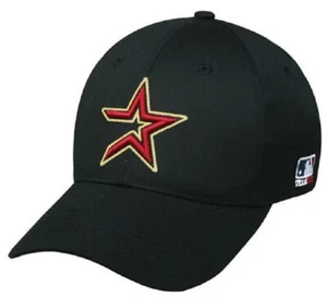 Houston Astros MLB Throwback Retro Hat Cap Black / Red Star Adult Men Adjustable - Picture 1 of 2