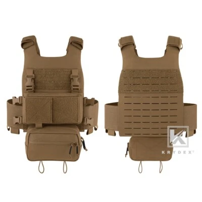 Portador de placas Molle liso de baja visibilidad KRYDEX y soporte táctico para carteles y bolsa para caer Foto 1 de 4