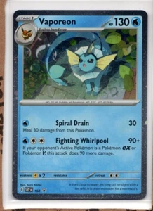 Pokemon Vaporeon Cosmos Holo Black Star Promo SVP168 Scarlatto e Viola Promo - Foto 1 di 2
