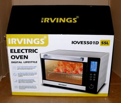 IRVINGS IOVE5501D 55L Backofen Pizza Drehspieß 250°C 120Min LCD Touchscreen Gril - Bild 1 von 4