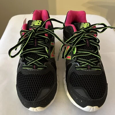 New Balance 750 V2 Zapatos W750BG2 Niños Talla 6.5 Negro Verde Rosa, NUEVO Foto 1 de 4