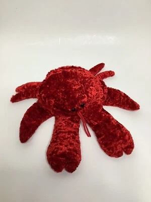 CalToy Red Crab Lobster Hand Puppet Stuffed Animal Plush 10"Vintage Velvet - Image 1 of 4