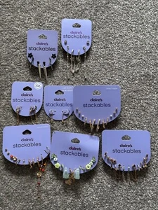 Claire's Accessories Stackables Earrings - Multipacks - NEW - Various Designs - Picture 1 of 11