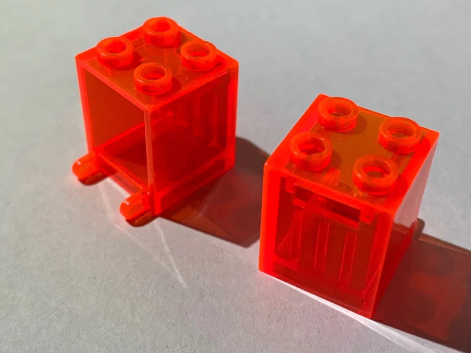 LEGO Piezas 4345 (2 piezas) Caja Contenedor 2x2x2 Elige Color Sin Puerta Foto 1 de 1