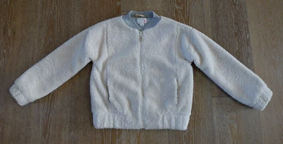 Chaqueta de bombardero Sherpa Crewcuts JCrew Girls Off White talla 10 en muy buen estado Foto 1 de 4