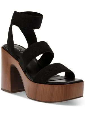 Wild Pair Womens Scarlitt Faux Leather Ankle Strap Pumps Black 9 Medium (B,M) - Image 1 of 4