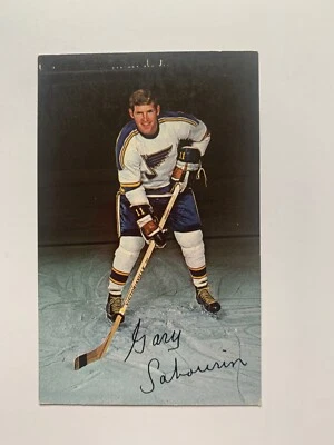 1970-71  St. Louis Blues Postcard - Gary Sabourin - Image 1 of 2