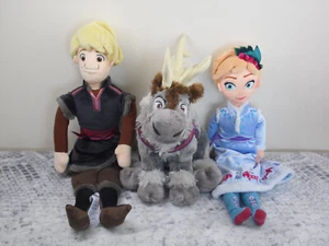 Disney Store FROZEN weiche Plüschpuppen Olafs Adventure ANNA + Kristoff & Sven - Bild 1 von 13