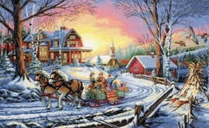DIMENSIONS Gold Collection PLEASURES OF WINTER Counted Cross Stitch Kit *RARE* - Imagen 1 de 3