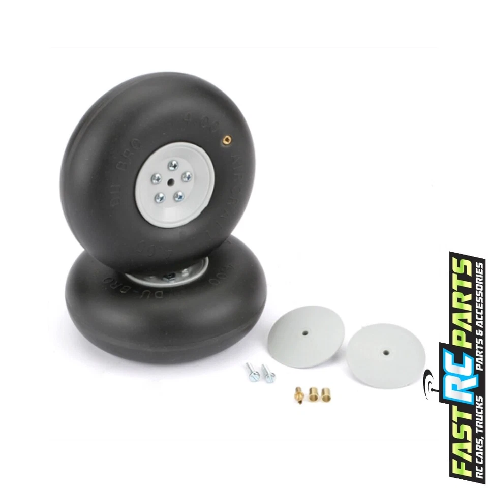 DU-BRO ~ pasatiempo general RC piezas de aviones ruedas grandes 4 pulgadas (2) DUB400RV Foto 1 de 1