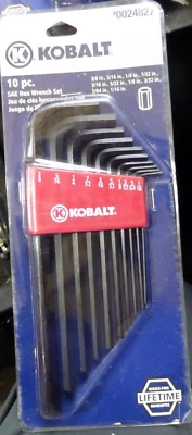 KOBALT  10 Piece SAE Hex Wrenches Item #24827 NEW - Image 1 of 3