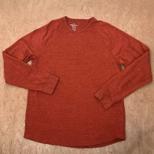 American Eagle SHIRT Mens Large ACTIVE FLEX red knit Outdoor Layer basic - Picture 1 of 14