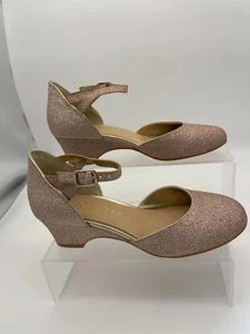 Copper Key Chic Glitter Heels with Ankle Strap - Picture 1 of 1