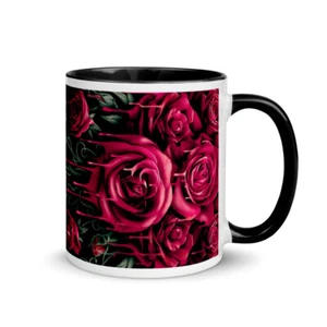 Mug with Color Inside blood red roses bleeding roses red rose roses paint red ro - Picture 1 of 3