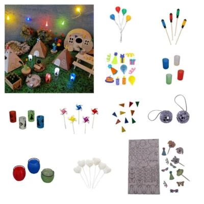 Miniatur Party Zubehör, Luftballons Raketen 2-4cm, Wichtel Deko für Silvester ua - Bild 1 von 2