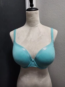 Body By Victoria Secret Underwire Perfect Shape 34DDD Lined Sea Blue Lace - Picture 1 of 5