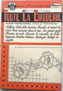 TOUTE LA BRODERIE n° 63 revue Décembre 1958 Album professionnel pour trousseau - Picture 1 of 2