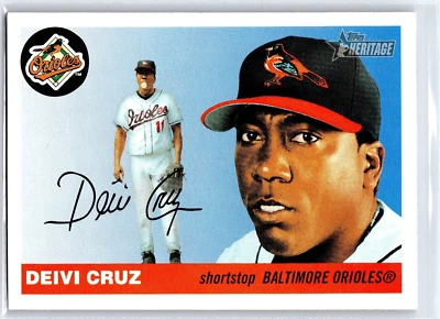 DEIVI CRUZ 2004 Topps Heritage Baltimore Orioles Baseball Card #41 - Image 1 of 2