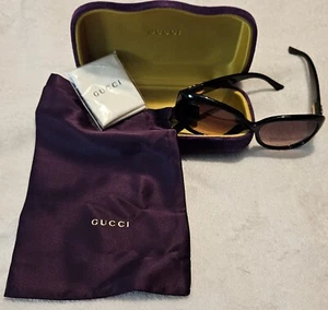 GUCCI GG3644/N/S Wmns Sunglasses D28ED 56*17 135 Rhinestone GG's Dk Amber Havana - Picture 1 of 13
