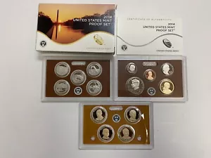 2014 United States Mint Proof Set 14-Coins US Treasury State Quarters - Picture 1 of 9