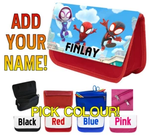 PERSONALISED (Custom) Spidey Spiderman Pencil Case Bag - School Christmas Gift - Picture 1 of 3