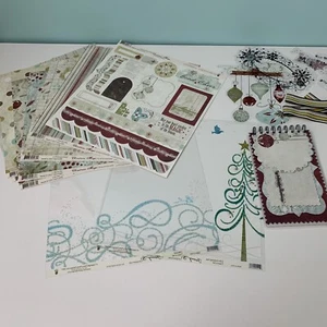Kit de álbum de recortes de Navidad Nancie Rowe-Janitz papeles pegatinas superposiciones transparentes nuevo - Imagen 1 de 12