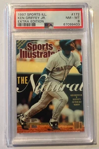 1997 Sports Illustrated Extra Edition #172 Ken Griffey Jr. /500 PSA 8 Low Pop - Picture 1 of 3