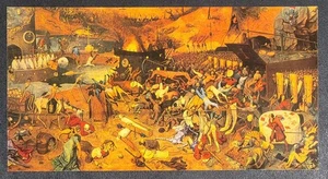 Vintage Wide Art Postcard - Triumph of Death - Bruegel - Museo del Prado - 4x8 - Picture 1 of 5