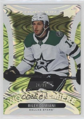 2021 Upper Deck Ovation World Premiere Lime /99 Riley Damiani #WP-21 Rookie RC - Image 1 of 2