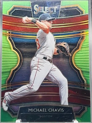 2020 Panini Select - Neon Green Prizm #10 Michael Chavis /99 - Image 1 of 3