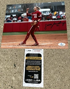 SAM LANDRY Sooners SIGNED 8x10 Photo JSA COA OU Softball OKLAHOMA - Picture 1 of 2