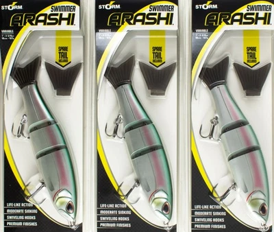 (LOTE DE 3) STORM ARASHI NADADOR ASW18685 2-3/16 OZ ARENQUE TRASERO AZUL CO6201 Foto 1 de 2