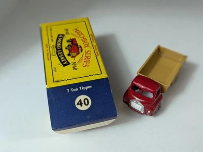 Camión volquete Matchbox 40A Bedford vintage de 7 toneladas bronceado claro. VNM Inglaterra 1B Foto 1 de 4