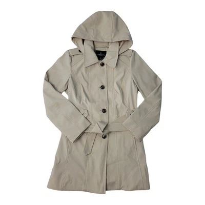 London Fog Women's Single Breasted Waist Belt Hooded Trench Coat, 7723770SC - Image 1 of 3