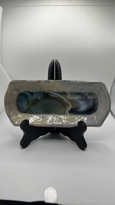 Bill Campbell Butter Dish Crystalline Glaze 7.25”L x 3.25”W - Image 1 of 4