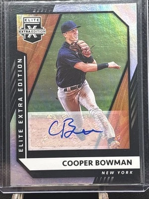 COOPER BOWMAN 2021 PANINI ELITE EXTRA EDITION AUTOGRAPH FIRST CARD YANKEES - Image 1 of 2
